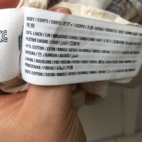 Abercrombie Linen Blend Column Midaxi Skirt (XL)  floral print slit summer - Picture 7 of 9